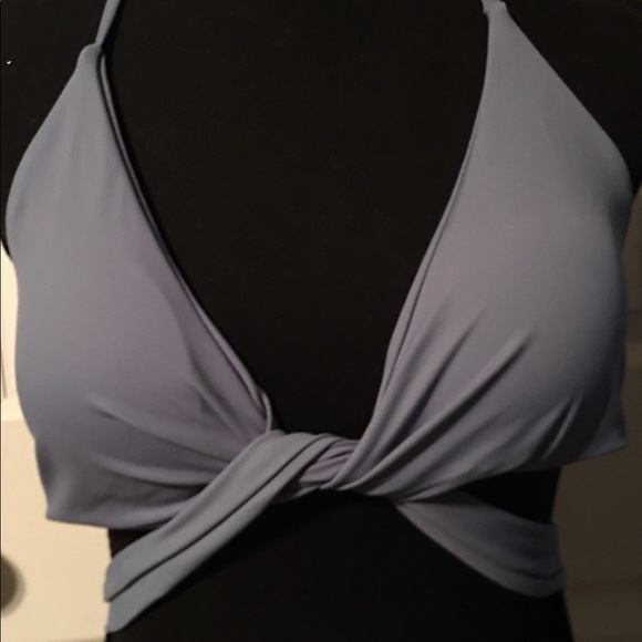 Slate Blue Swimsuit TOP Med Shekini Bathing Beach! - Picture 2 of 6